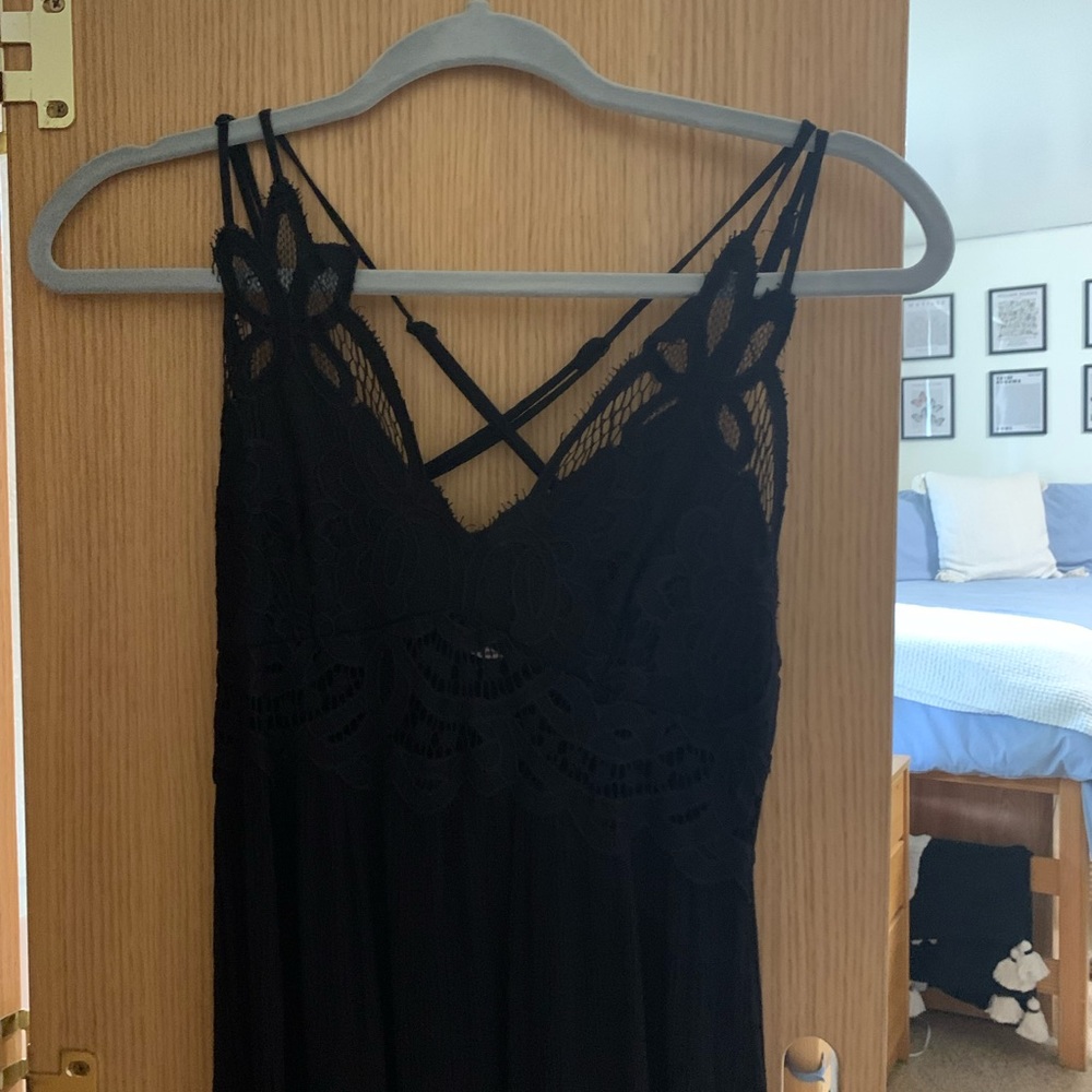 Black lacy summer dress